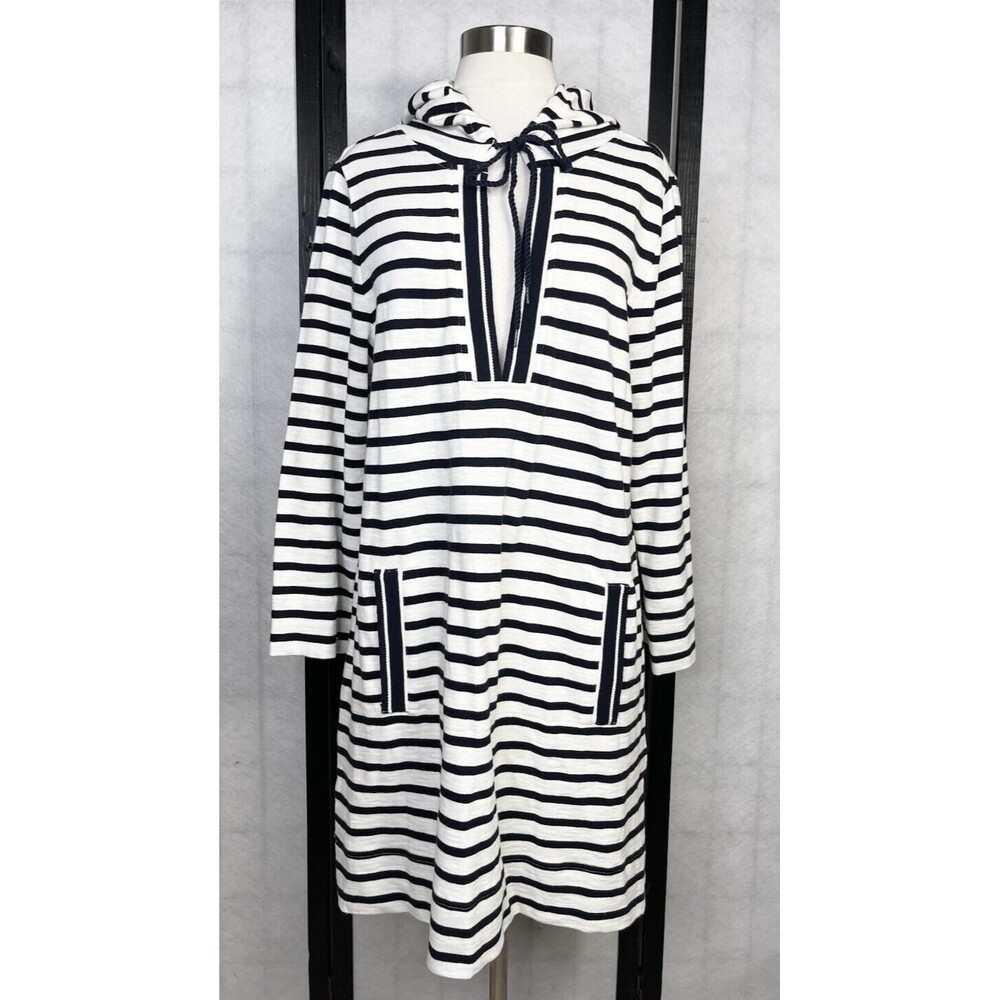J.Crew Women's Striped Hooded Dress . Size: L